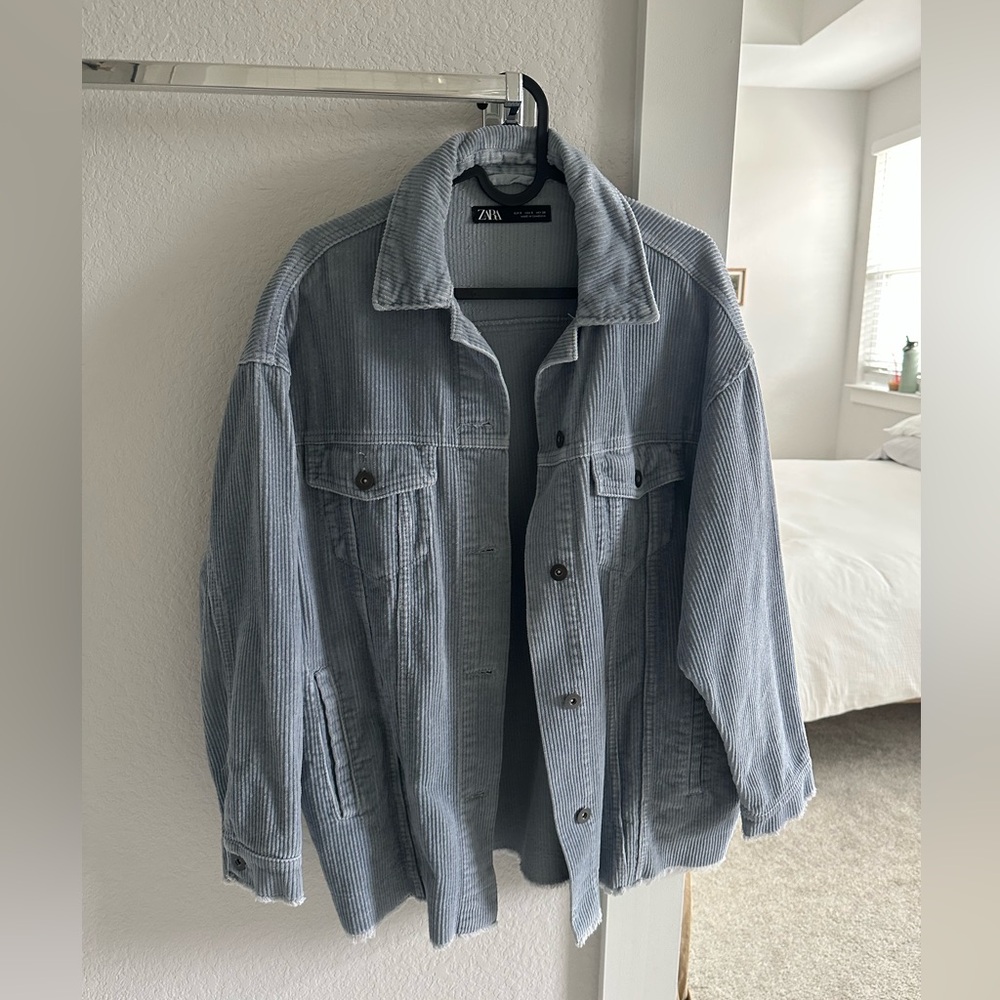 Zara Women’s Light Blue Corduroy Jacket